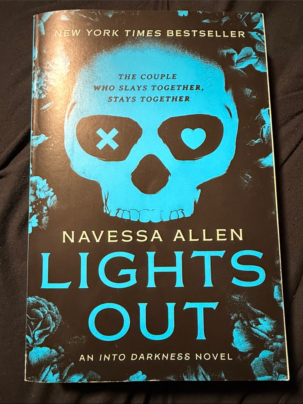 Lights Out Paperback — Blue & Black Skull Cover by